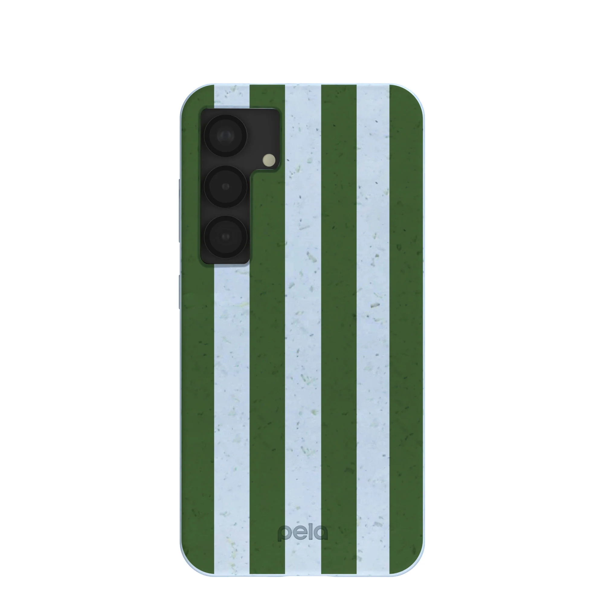 Powder Blue Big Evergreen Stripes Samsung Galaxy S25 Case