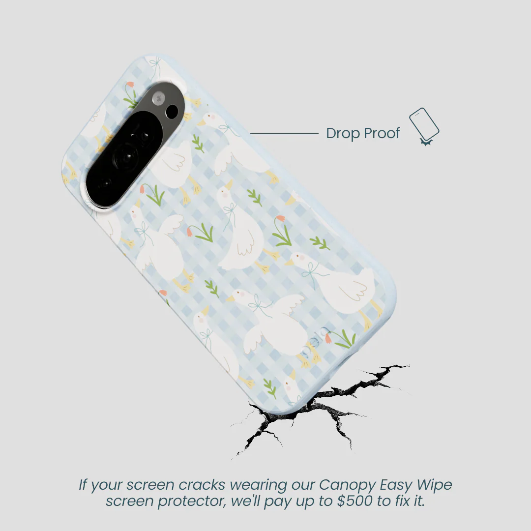 Powder Blue Blooming Quackers Google Pixel 10/10 Pro Case - Image 5