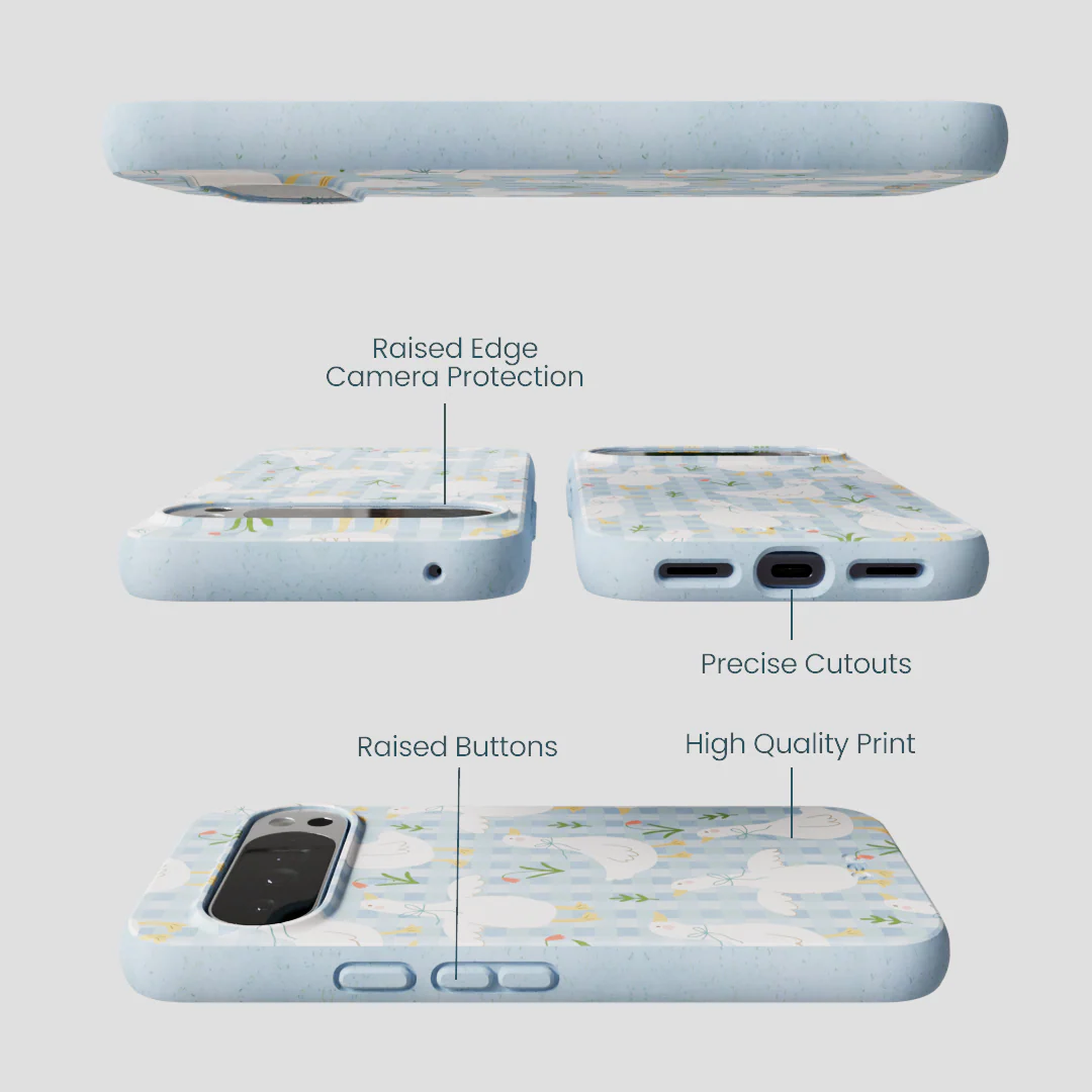Powder Blue Blooming Quackers Google Pixel 10 Pro XL Case - Image 3