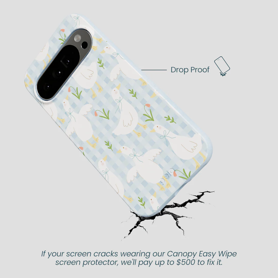 Powder Blue Blooming Quackers Google Pixel 10 Pro XL Case - Image 5
