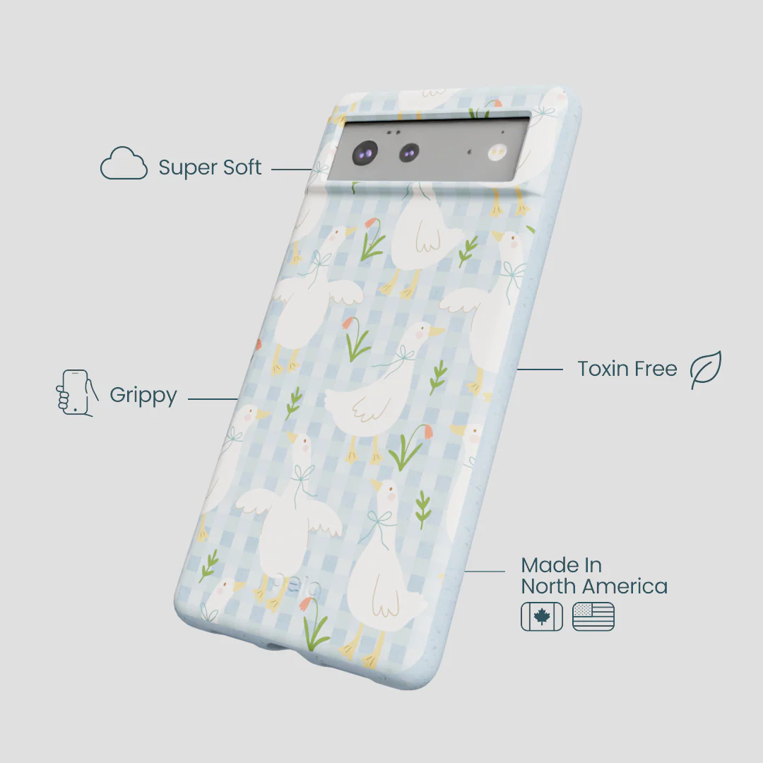 Powder Blue Blooming Quackers Google Pixel 6 Case - Image 4