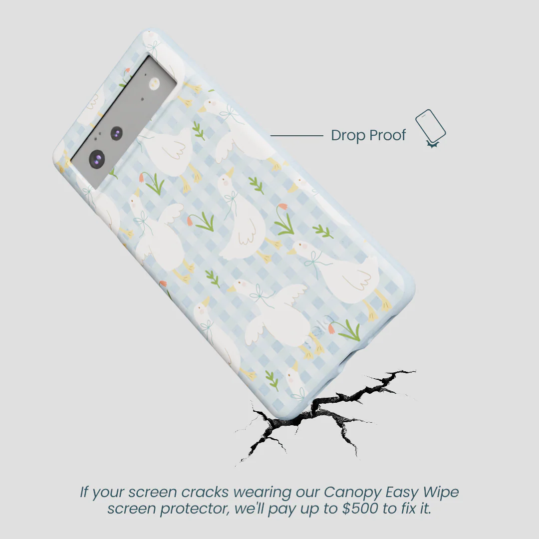 Powder Blue Blooming Quackers Google Pixel 6a Case - Image 5