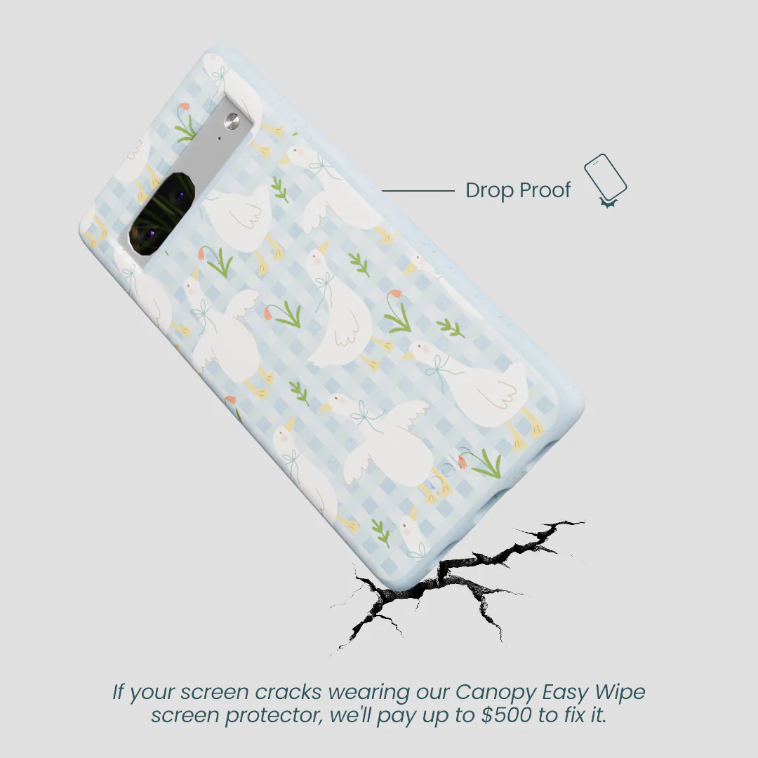 Powder Blue Blooming Quackers Google Pixel 7 Case - Image 5