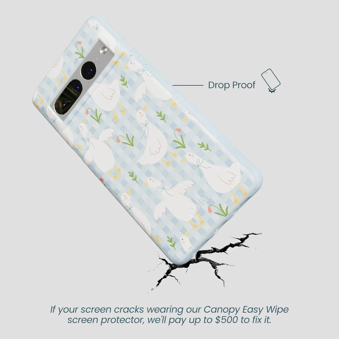 Powder Blue Blooming Quackers Google Pixel 7 Pro Case - Image 5