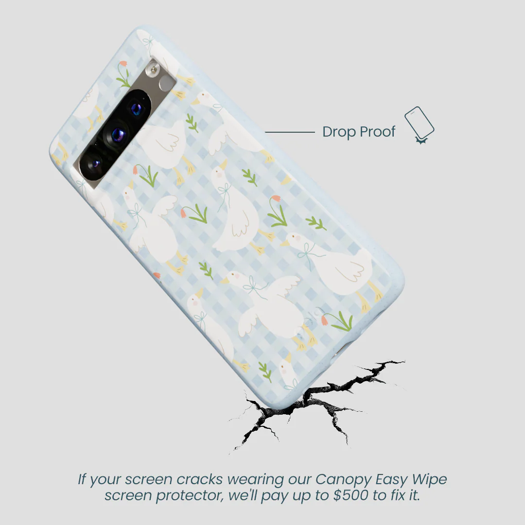 Powder Blue Blooming Quackers Google Pixel 8 Pro Case - Image 5