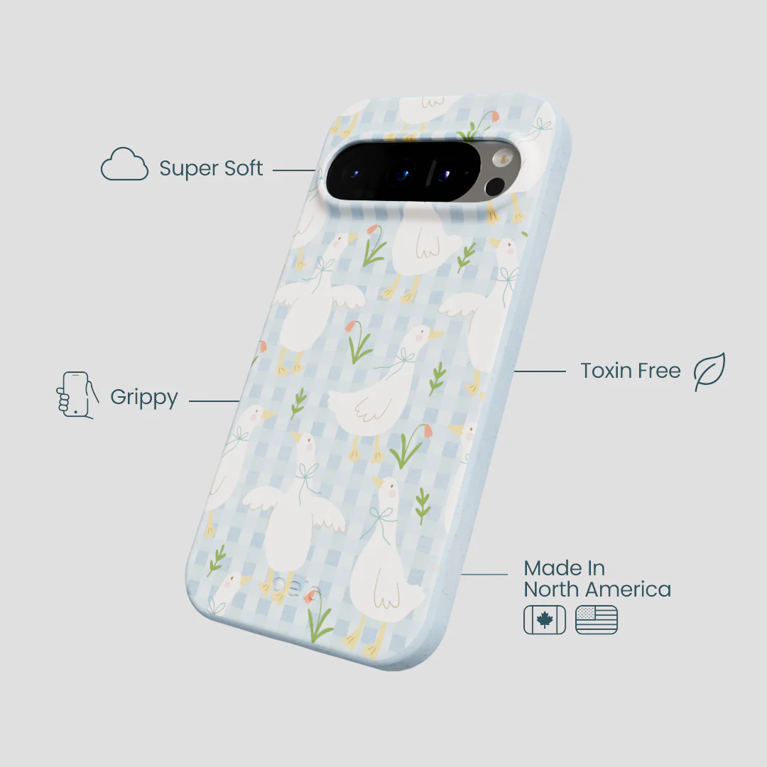 Powder Blue Blooming Quackers Google Pixel 9/9 Pro Case - Image 4