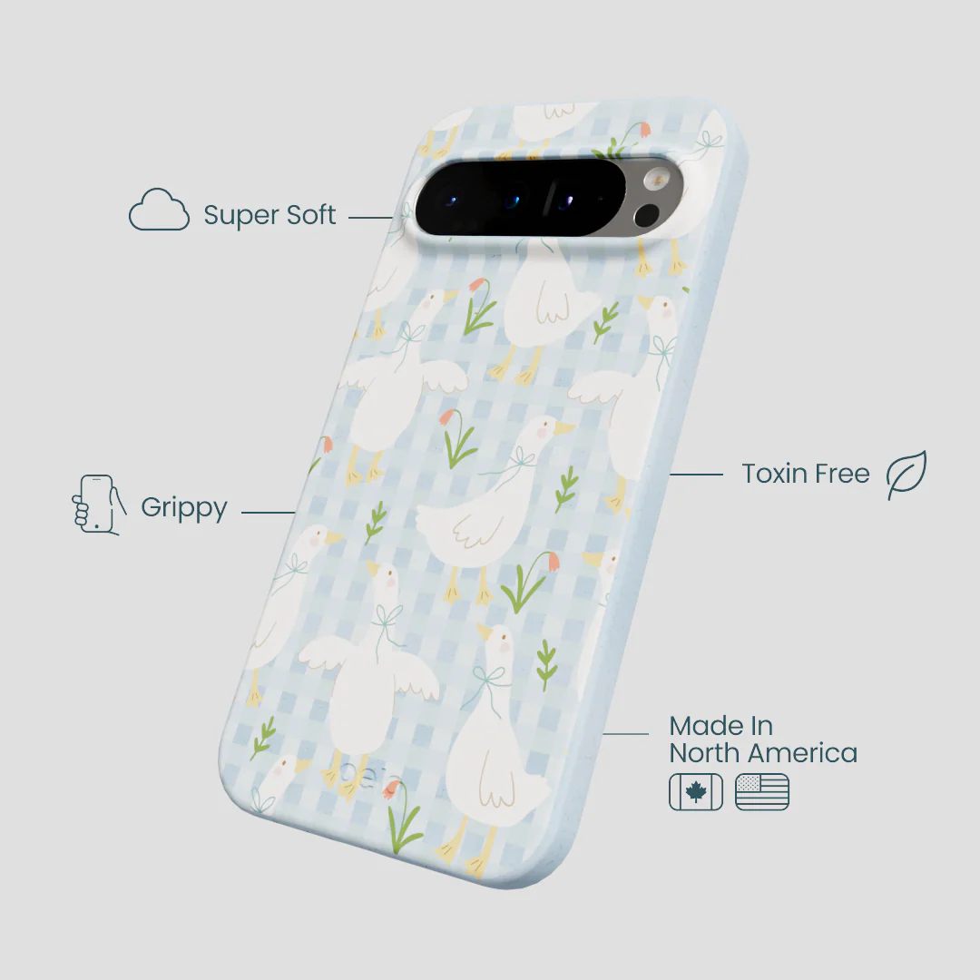 Powder Blue Blooming Quackers Google Pixel 9 Pro XL Case - Image 4