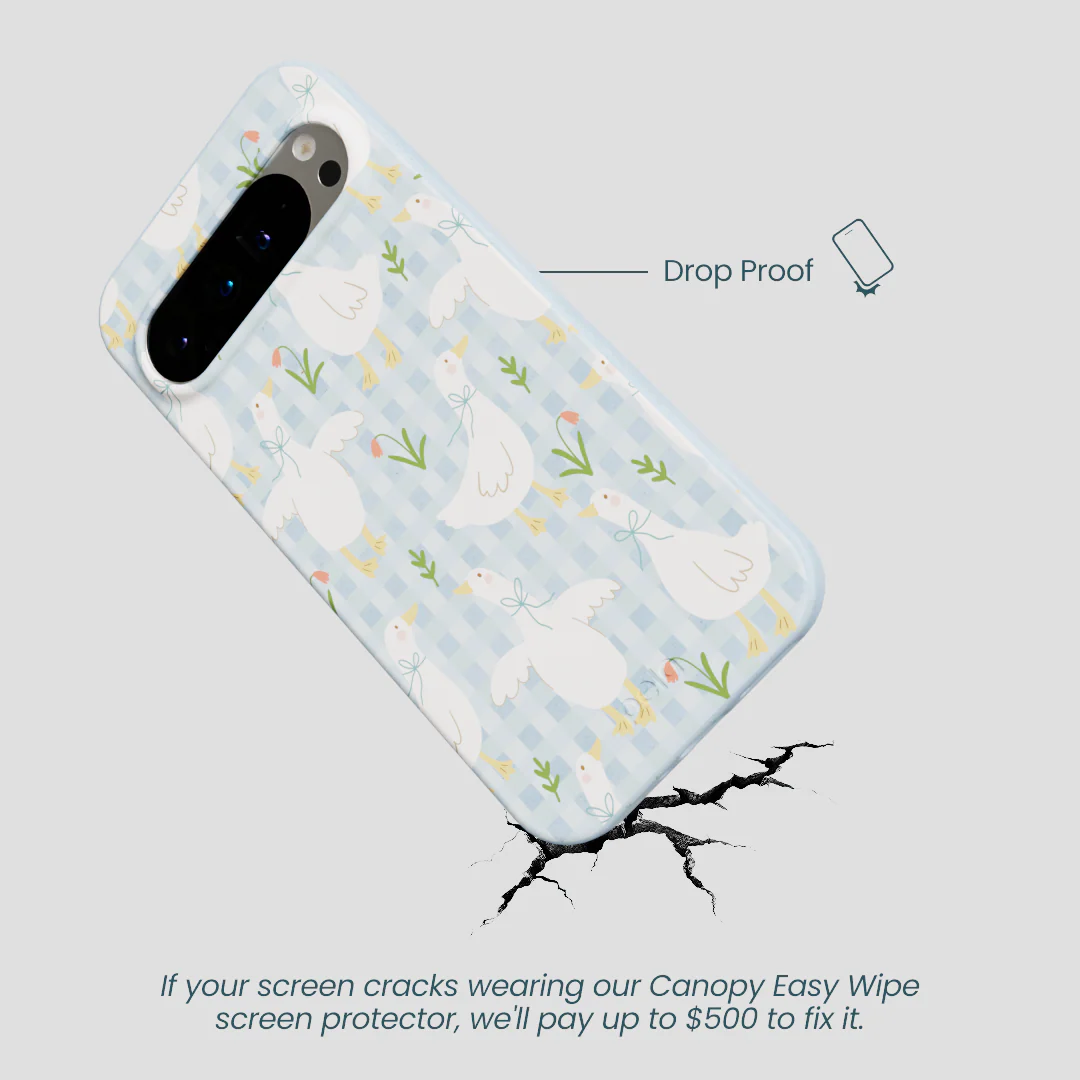 Powder Blue Blooming Quackers Google Pixel 9 Pro XL Case - Image 5