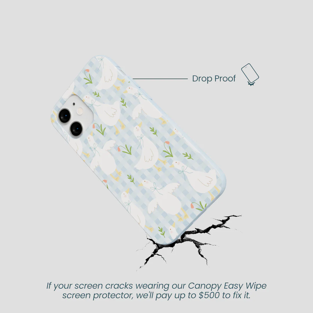 Powder Blue Blooming Quackers iPhone 12 Mini Case - Image 5