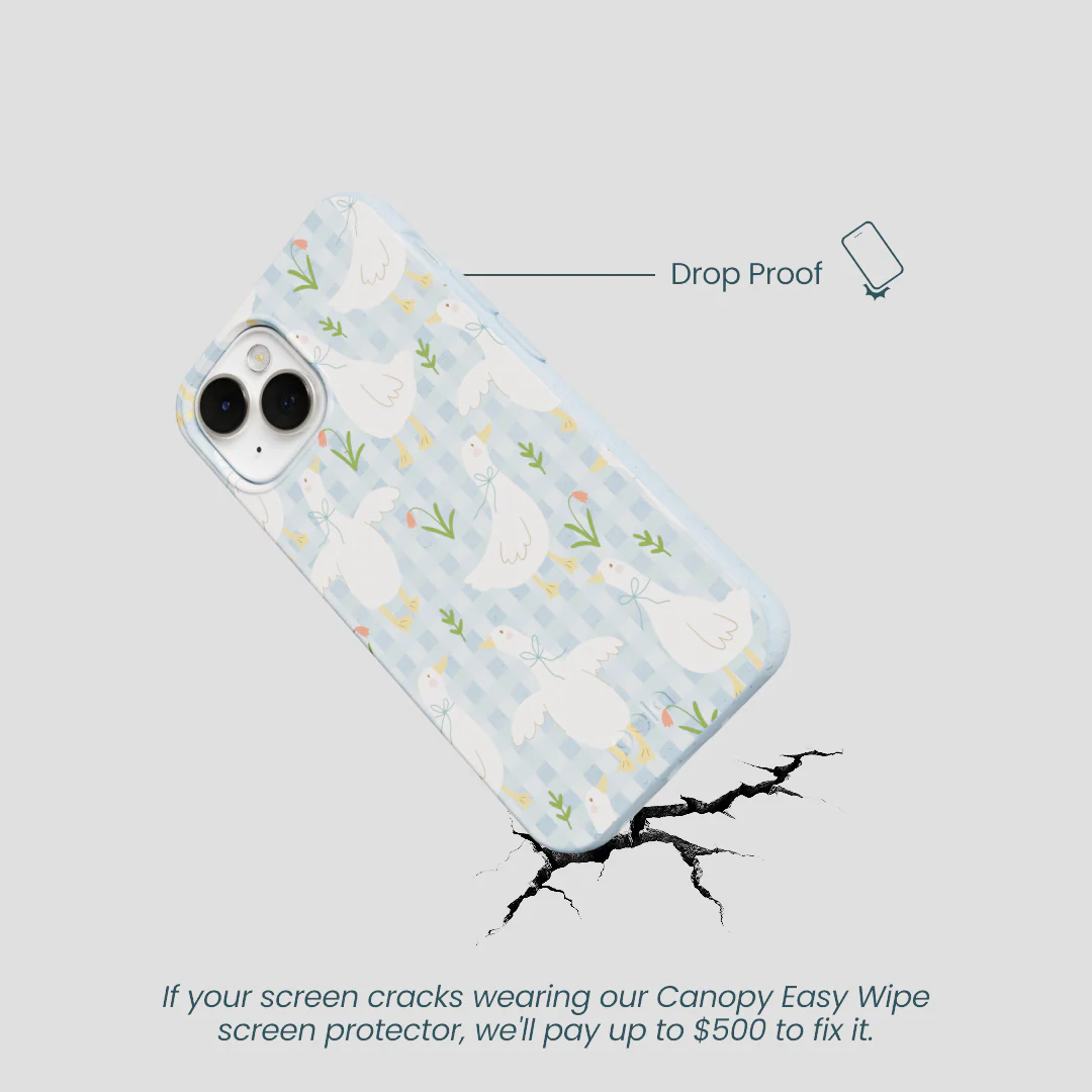 Powder Blue Blooming Quackers iPhone 13 Mini Case - Image 5