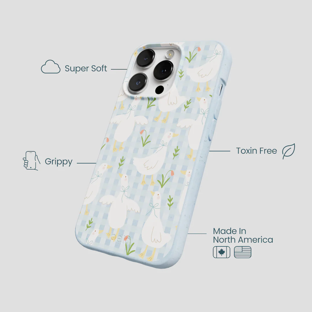 Powder Blue Blooming Quackers iPhone 13 Pro Case - Image 4