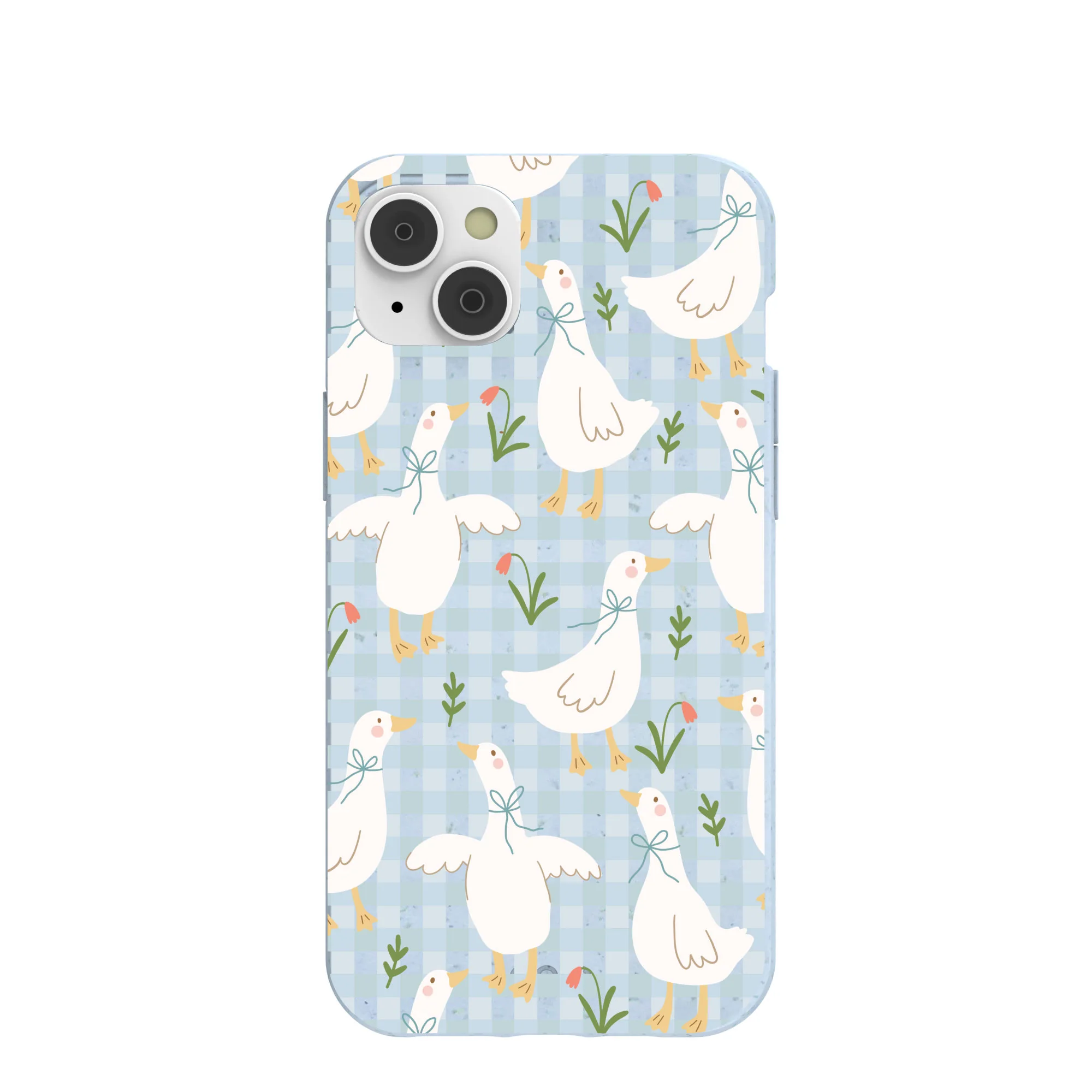 Powder Blue Blooming Quackers iPhone 14 Plus Case