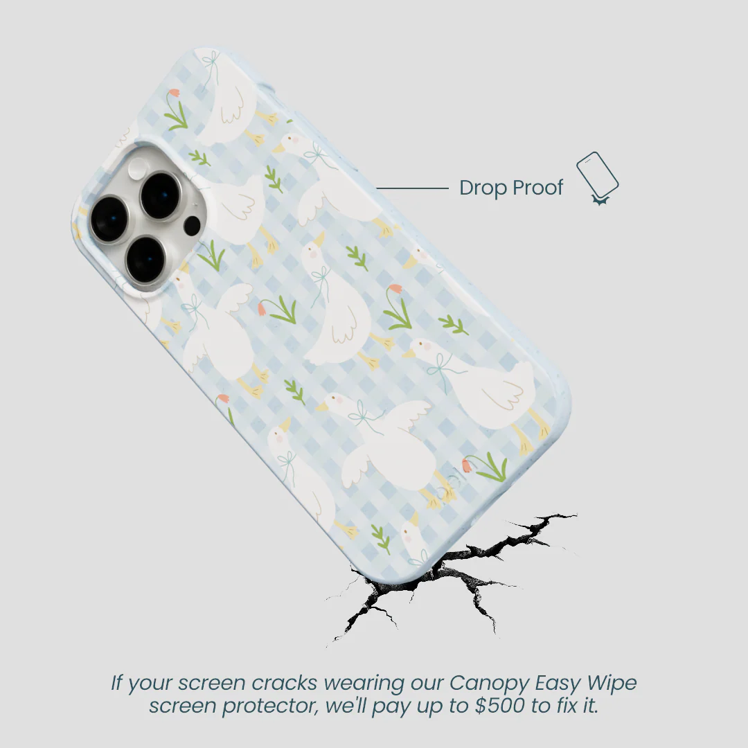 Powder Blue Blooming Quackers iPhone 15 Pro Max Case - Image 5