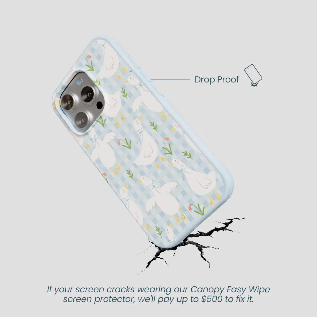 Powder Blue Blooming Quackers iPhone 16 Pro Case - Image 5