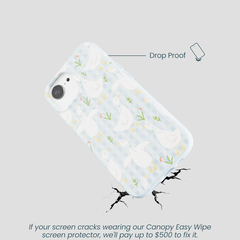 Powder Blue Blooming Quackers iPhone 16e/17e Case - Image 5