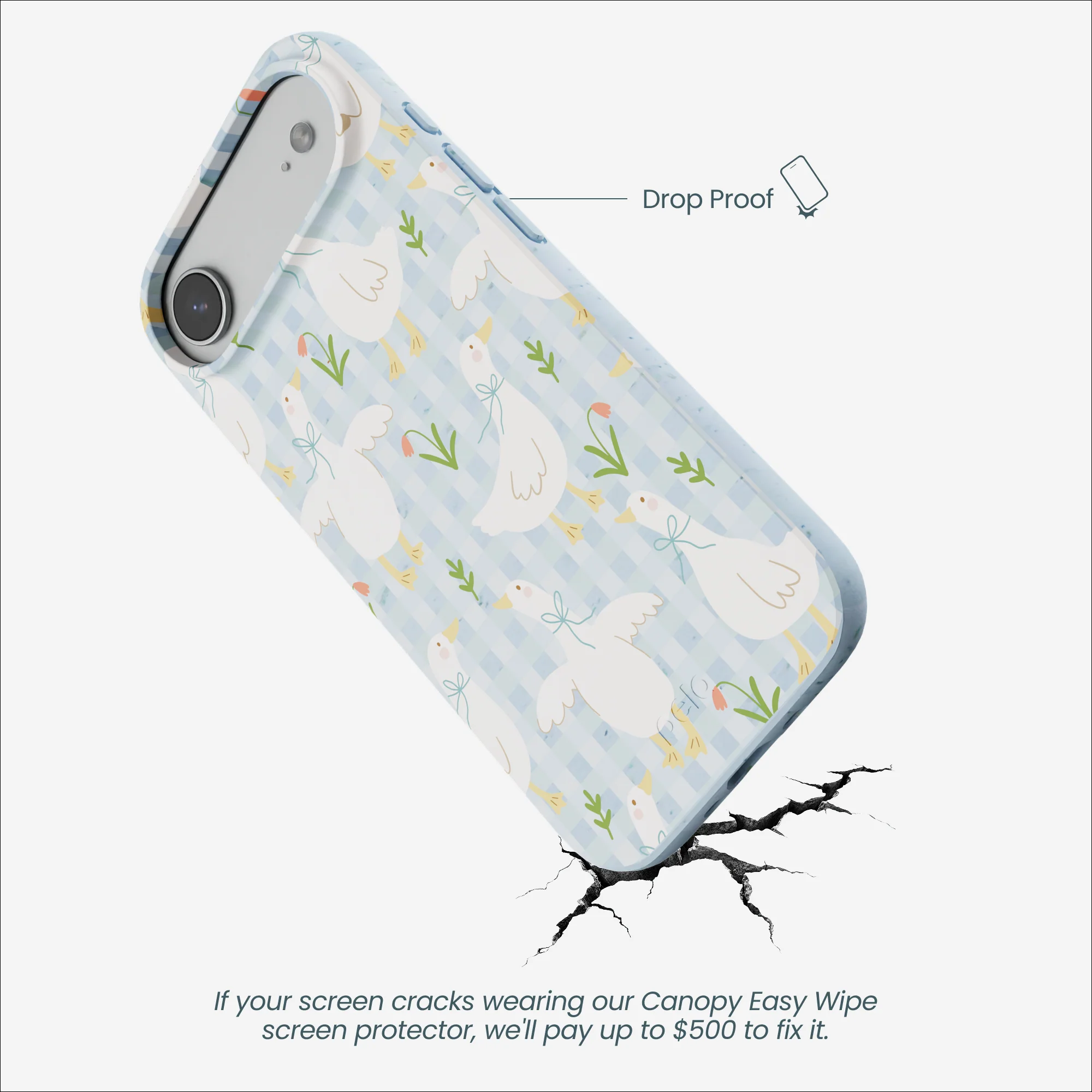 Powder Blue Blooming Quackers iPhone Air Case - Image 5