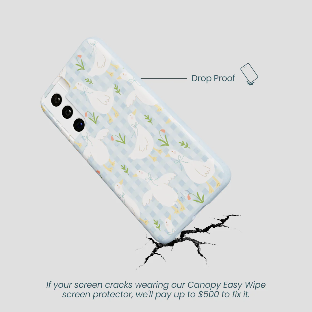 Powder Blue Blooming Quackers Samsung Galaxy S21 Case - Image 5
