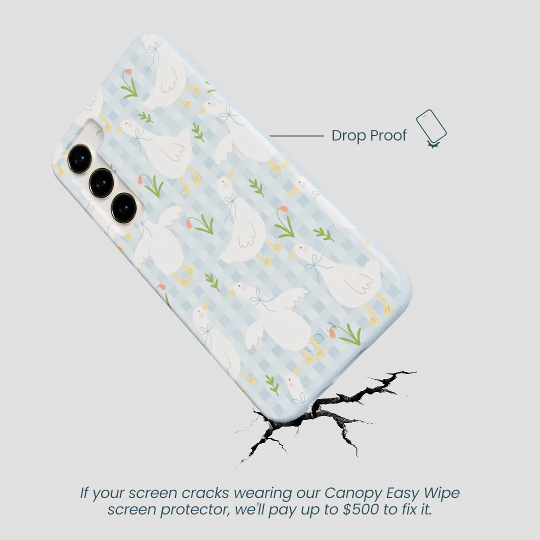 Powder Blue Blooming Quackers Samsung Galaxy S23+(Plus) Case - Image 5