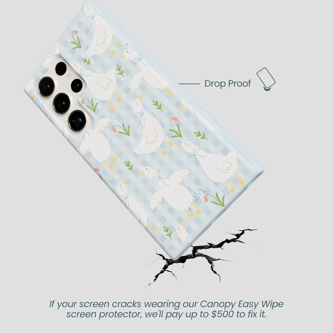 Powder Blue Blooming Quackers Samsung Galaxy S24 Ultra Case - Image 5