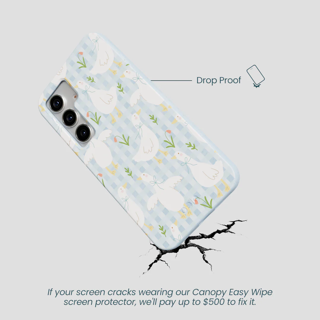 Powder Blue Blooming Quackers Samsung Galaxy S25 Case - Image 5
