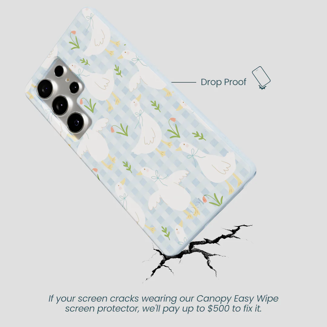 Powder Blue Blooming Quackers Samsung Galaxy S25 Ultra Case - Image 5