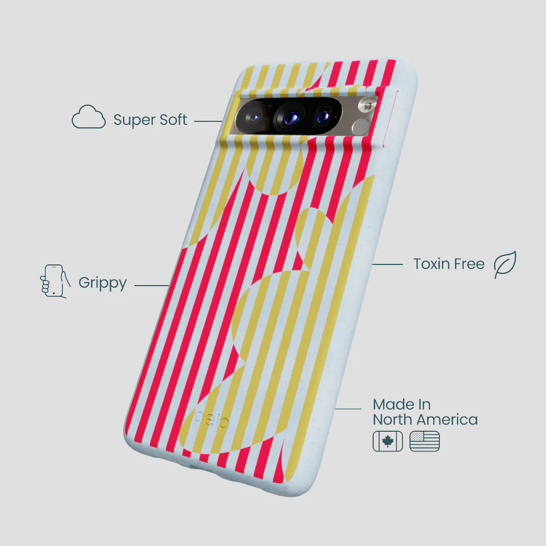 Powder Blue Blooming Stripes Google Pixel 8 Pro Case - Image 3