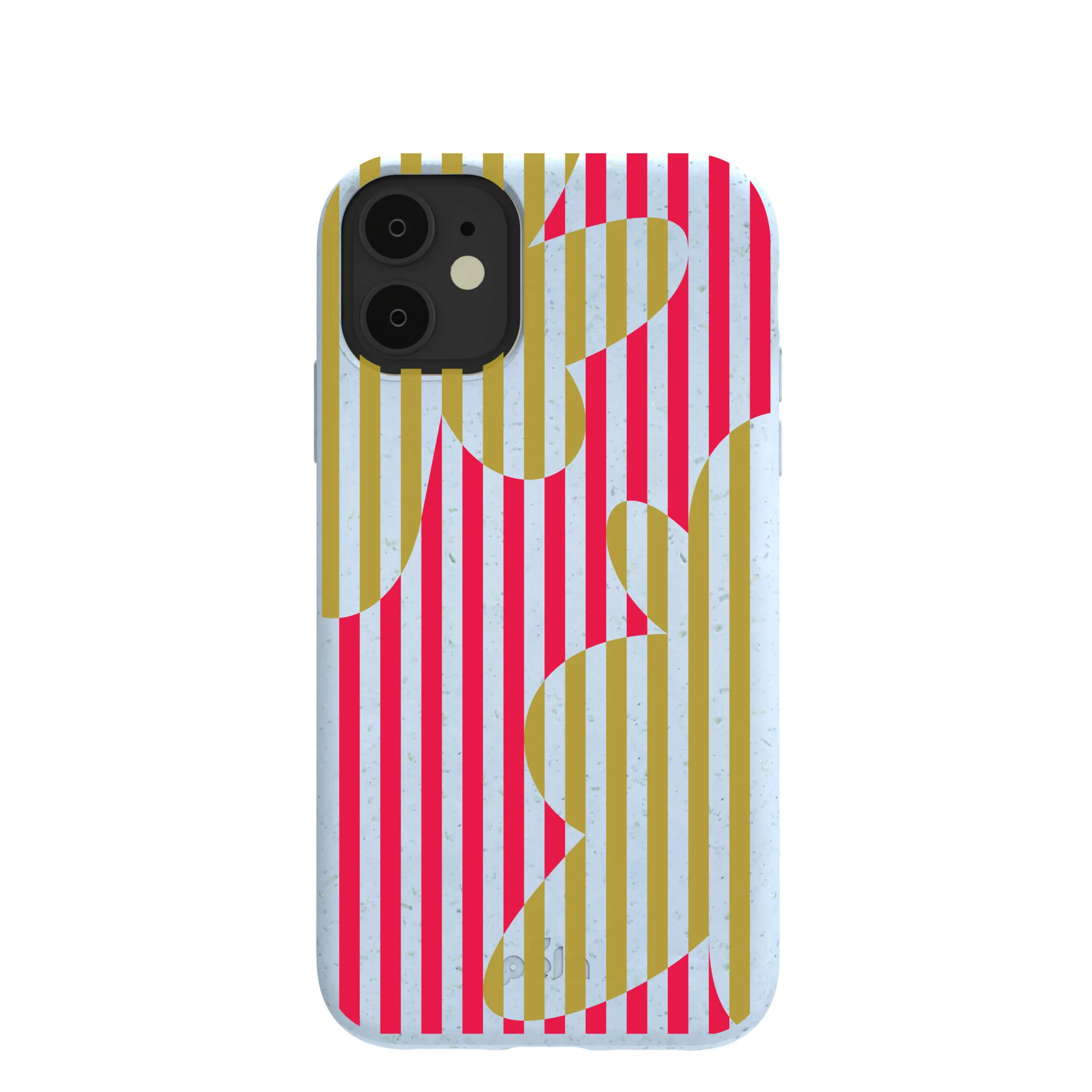 Powder Blue Blooming Stripes iPhone 11 Case