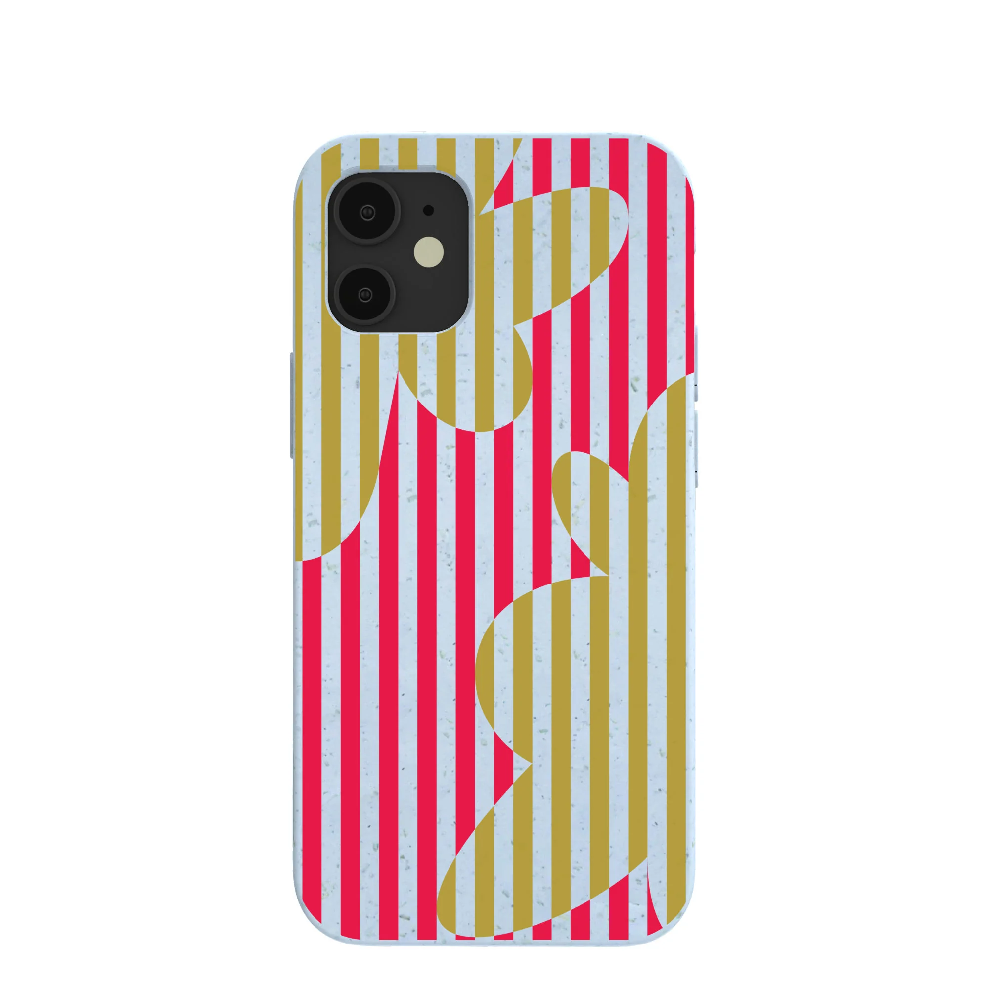Powder Blue Blooming Stripes iPhone 12 Mini Case