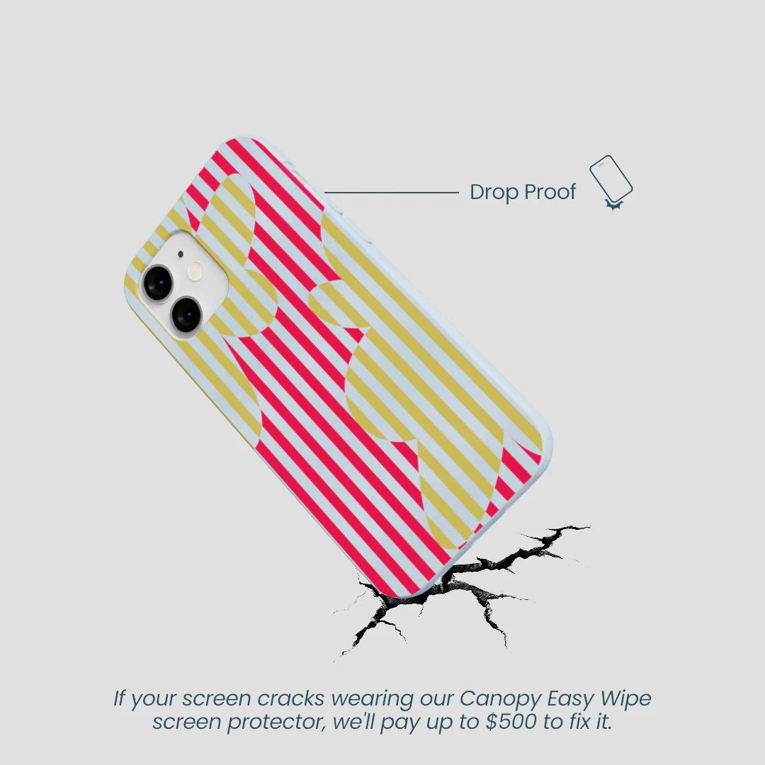 Powder Blue Blooming Stripes iPhone 12 Mini Case - Image 5