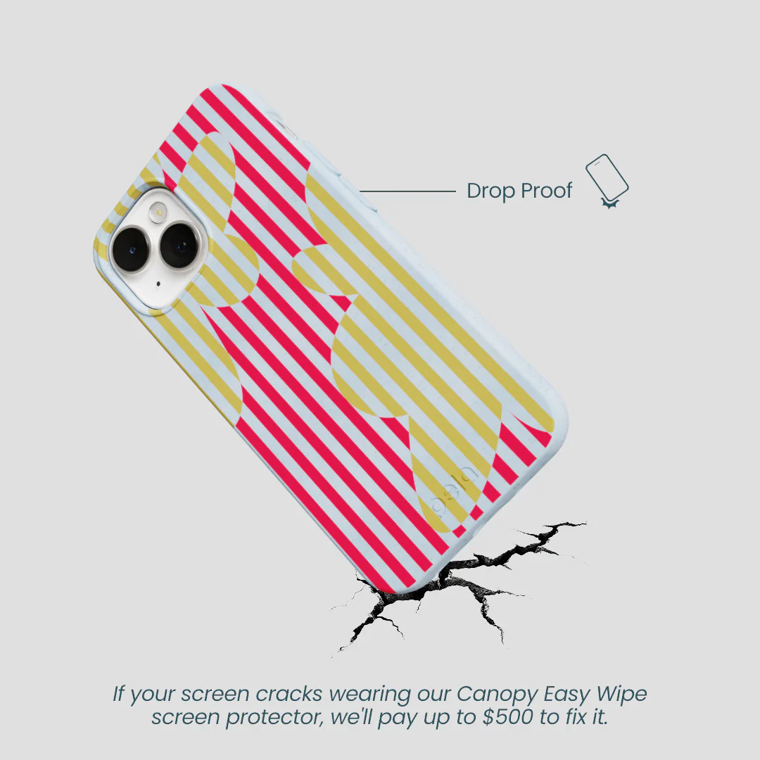 Powder Blue Blooming Stripes iPhone 13 Case - Image 5