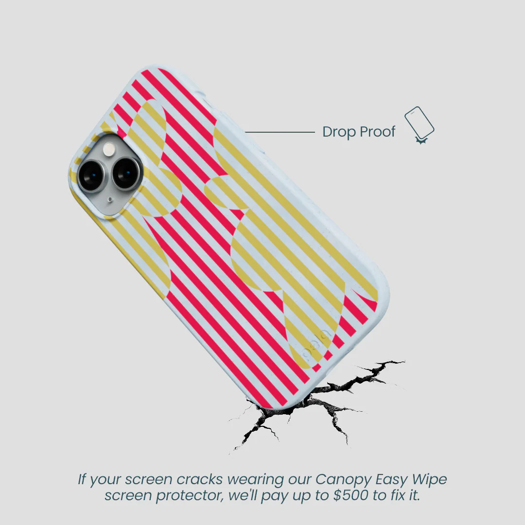 Powder Blue Blooming Stripes iPhone 15 Case - Image 5