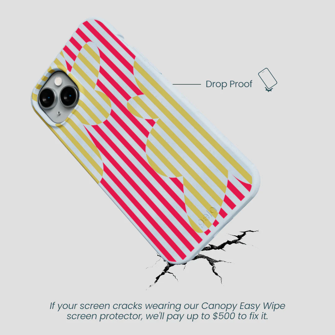 Powder Blue Blooming Stripes iPhone 15 Plus Case - Image 5