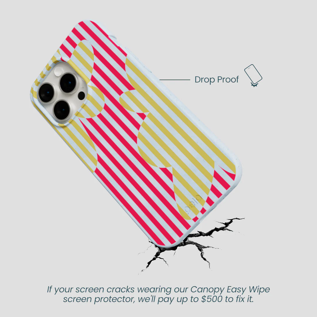 Powder Blue Blooming Stripes iPhone 15 Pro Max Case - Image 5