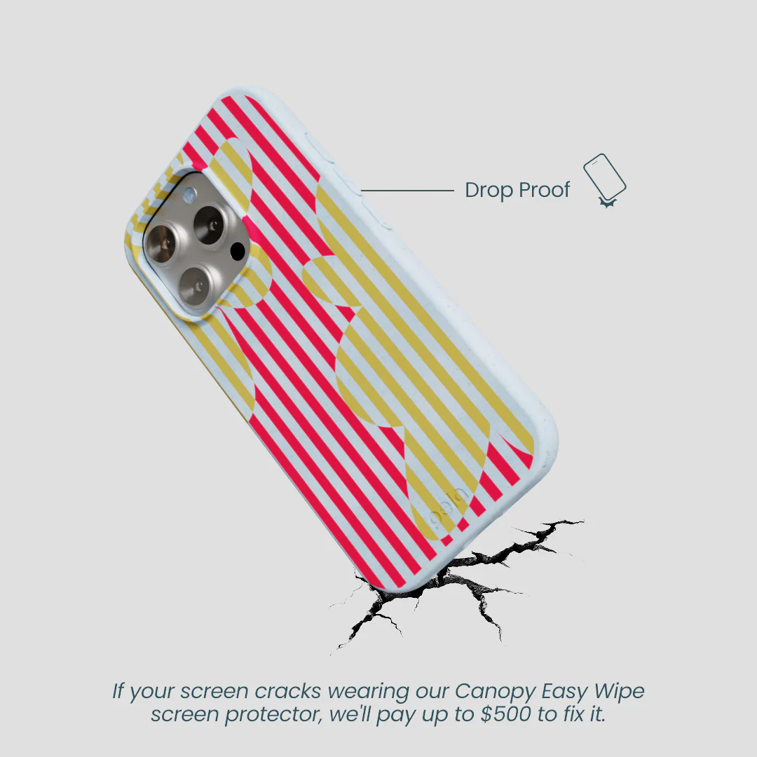 Powder Blue Blooming Stripes iPhone 16 Pro Case - Image 5