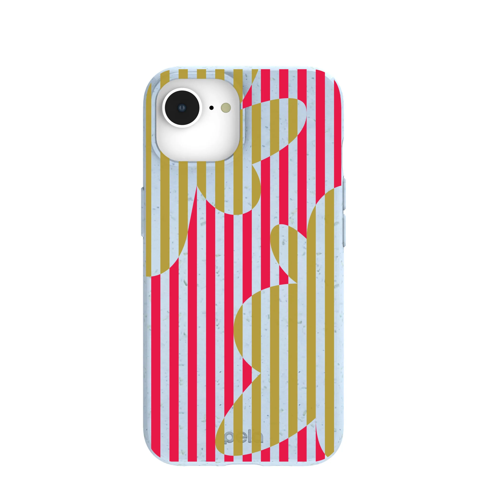 Powder Blue Blooming Stripes iPhone 16e/17e Case