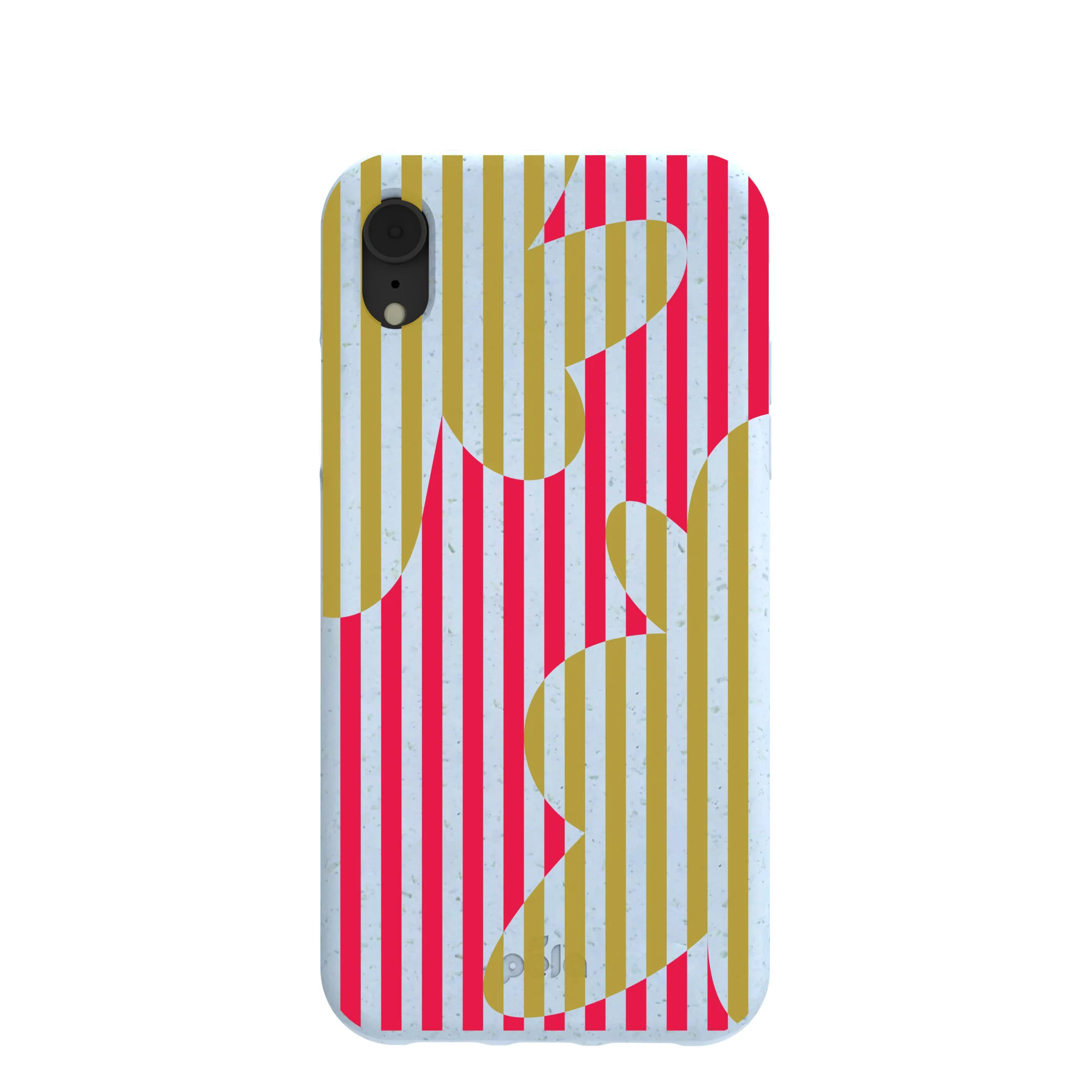 Powder Blue Blooming Stripes iPhone XR Case