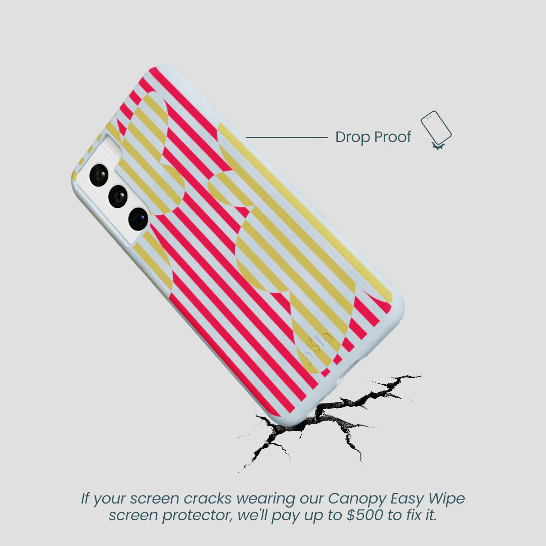 Powder Blue Blooming Stripes Samsung Galaxy S22 Case - Image 4