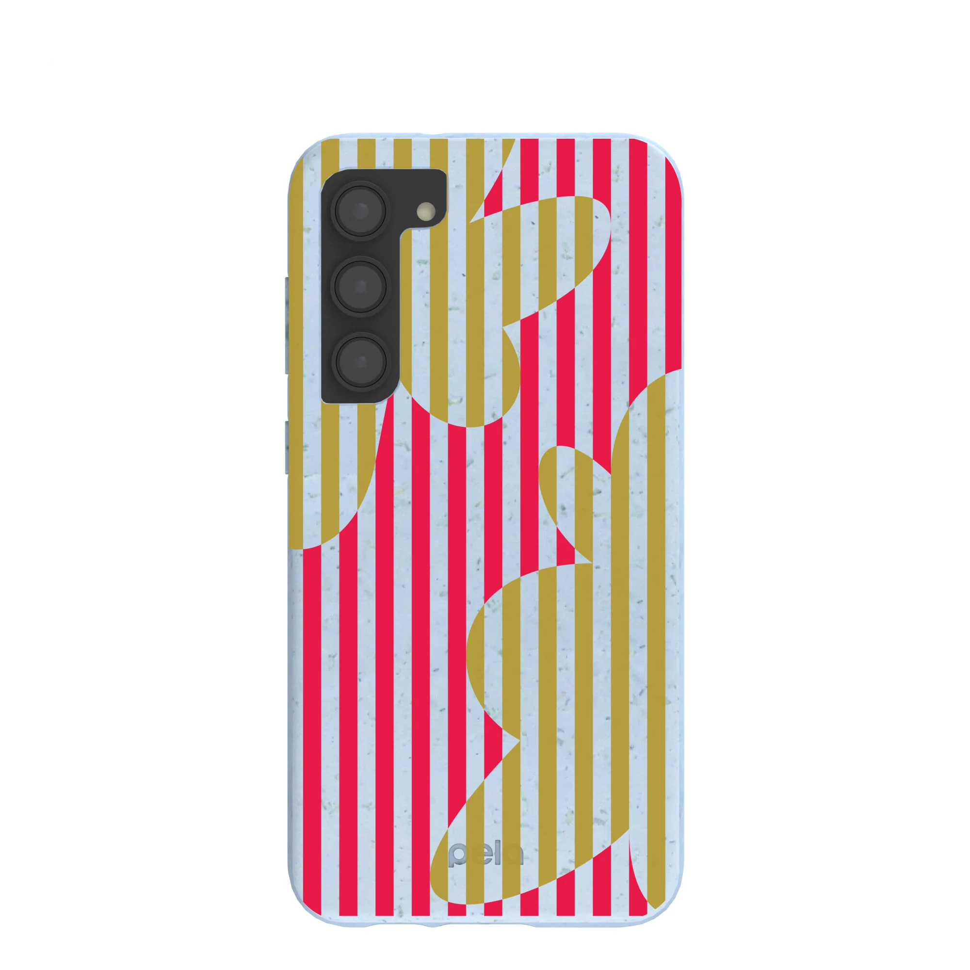 Powder Blue Blooming Stripes Samsung Galaxy S23+(Plus) Case
