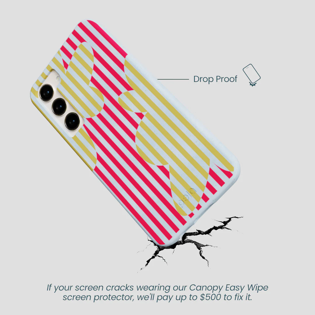 Powder Blue Blooming Stripes Samsung Galaxy S23+(Plus) Case - Image 4
