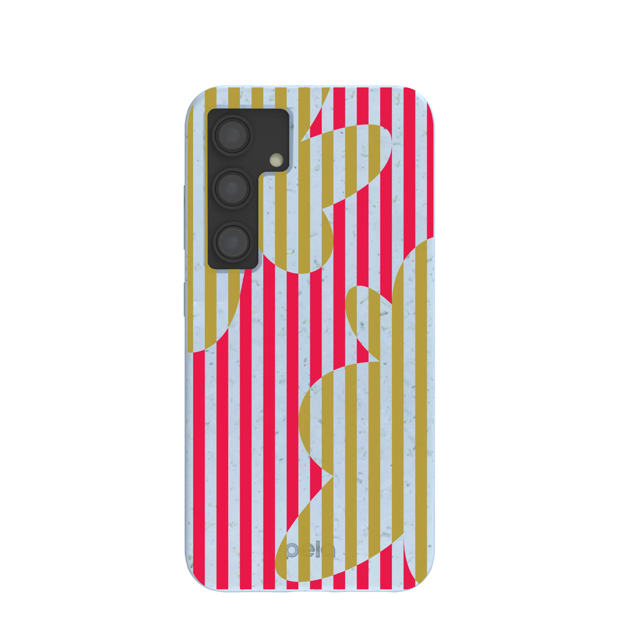 Powder Blue Blooming Stripes Samsung Galaxy S24 Case