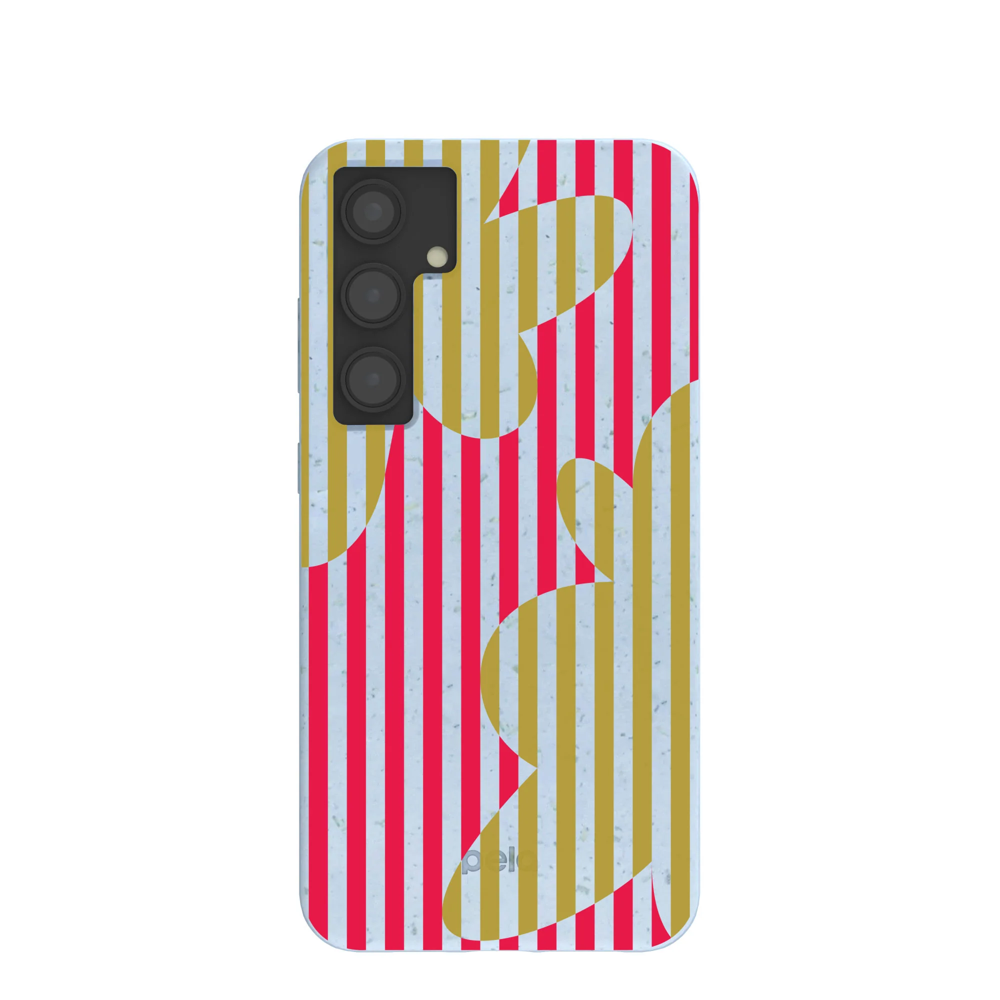 Powder Blue Blooming Stripes Samsung Galaxy S24+(Plus) Case