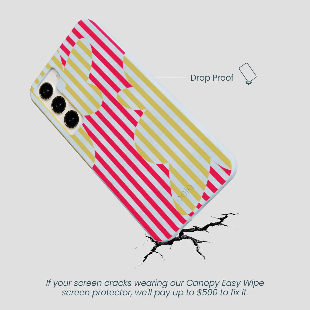 Powder Blue Blooming Stripes Samsung Galaxy S24+(Plus) Case - Image 4