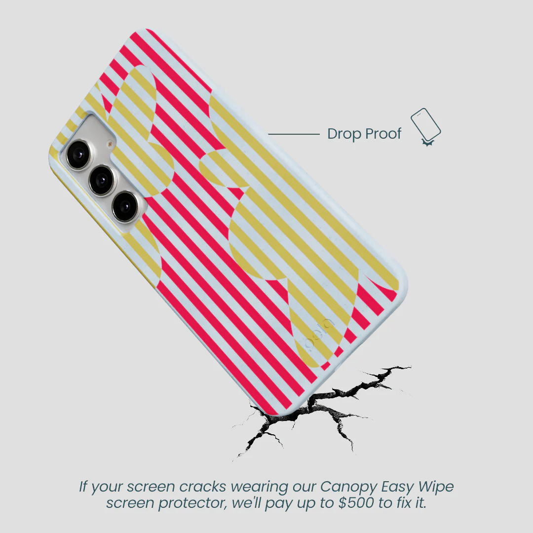 Powder Blue Blooming Stripes Samsung Galaxy S25+(Plus) Case - Image 4