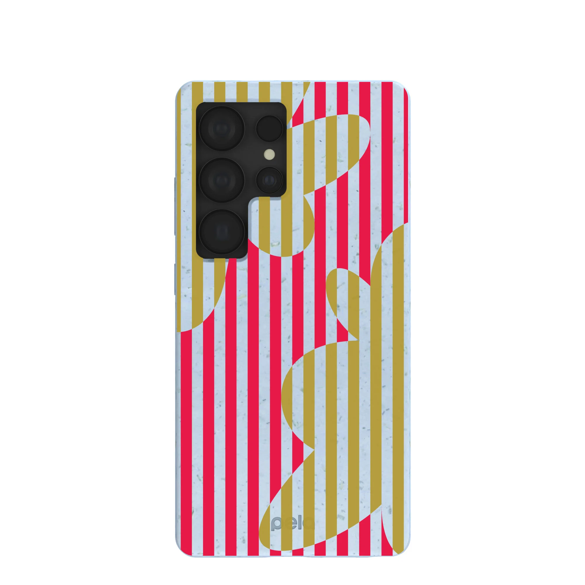 Powder Blue Blooming Stripes Samsung Galaxy S25 Ultra Case