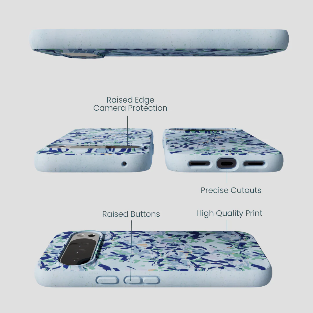 Powder Blue Blue Blooms Google Pixel 10 Pro XL Case - Image 2