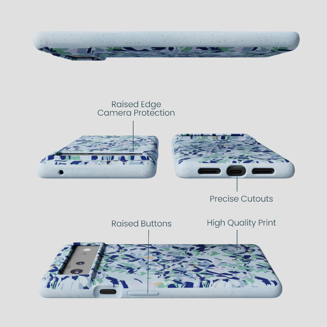 Powder Blue Blue Blooms Google Pixel 6 Case - Image 2