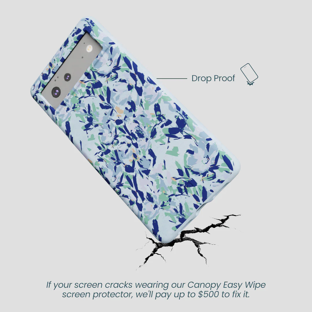 Powder Blue Blue Blooms Google Pixel 6a Case - Image 4