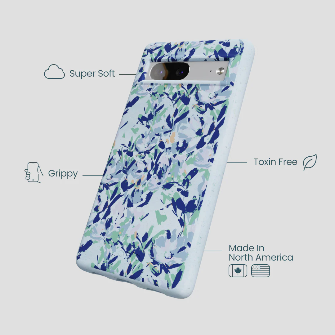Powder Blue Blue Blooms Google Pixel 7 Case - Image 3