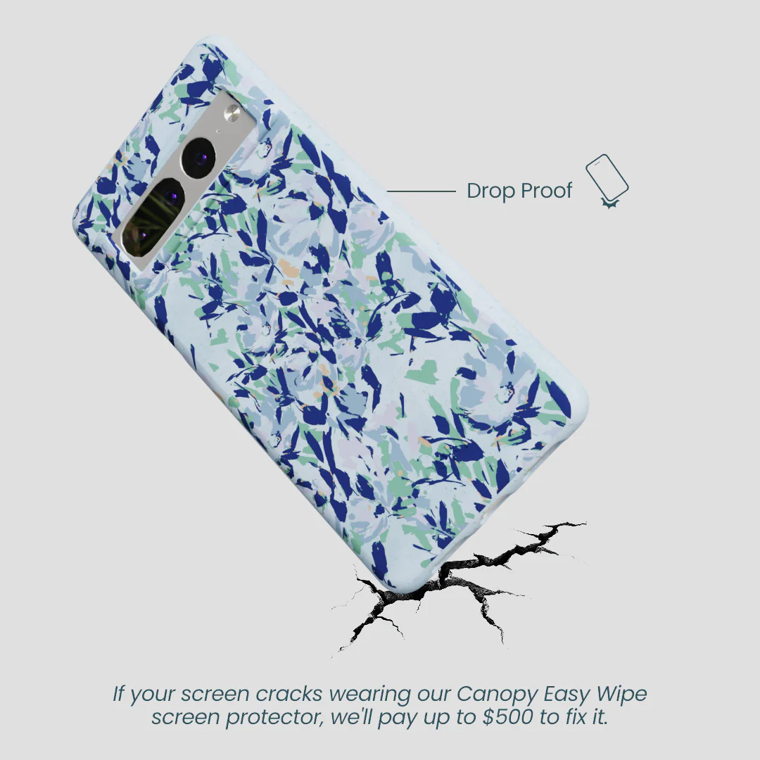 Powder Blue Blue Blooms Google Pixel 7 Pro Case - Image 4