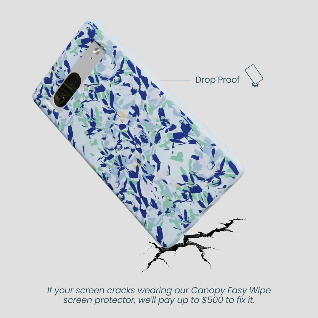 Powder Blue Blue Blooms Google Pixel 7a Case - Image 4